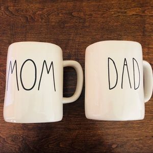 Rae Dunn “Mom” And “Dad” Mug Set